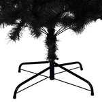 vidaXL Sapin de Noël artificiel avec support noir 210 cm PVC