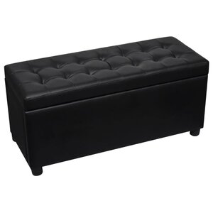 Pouf de rangement cuir synthétique 87 5 x 36 x 41 cm noir 02_0021240
