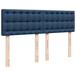 vidaXL Sommier à lattes de lit avec matelas Bleu 140x200 cm Tissu