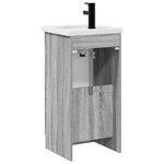 vidaXL Meuble de salle de bain avec évier Sonoma gris