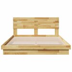 vidaXL Cadre de lit avec tête de lit sans matelas 140 x 200 cm
