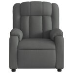 vidaXL Fauteuil inclinable de massage gris foncé tissu