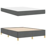 vidaXL Cadre de lit avec matelas Gris foncé 140 x 200 cm tissu