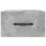 vidaXL Tables de chevet murales 2 Pièces gris béton 35x35x20 cm