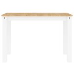 vidaXL Table à manger Panama blanc 112x60x75 cm bois massif de pin