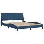vidaXL Cadre de lit sans matelas bleu 160x200 cm tissu