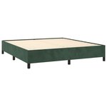 vidaXL Cadre de lit sans matelas vert foncé 180x200 cm velours