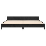 vidaXL Cadre de lit sans matelas noir 200x200 cm velours