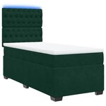 vidaXL Sommier à lattes de lit avec matelas Vert foncé 90x190 cm
