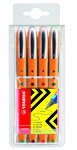 Etui de 4 Stylos roller Bionic Worker Fine 0 3 mm STABILO