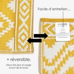 Tapis extérieur terrasse réversible - Tapis de jardin imperméable et résistant UV - Anna - Jaune - 180x270 cm - HOMESCAPES