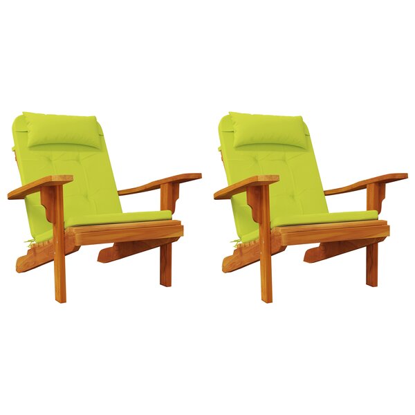 vidaXL Coussins de chaise verts lumineux Vert lumineux Polyester Moyen