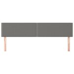 vidaXL Têtes de lit 2 Pièces Gris foncé 90x5x78/88 cm Tissu