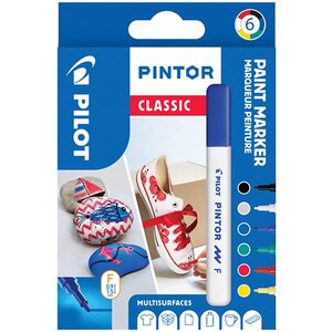 Etui de 6 marqueurs à pigment pintor pointe fine 'classic mix' pilot