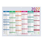 Calendrier Mural 2027 - 22 x 29.5 cm - Multicouleurs
