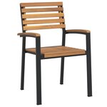 vidaXL Chaises de jardin empilables 8Pièces bois massif d'acacia et métal
