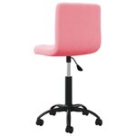 vidaXL Chaise pivotante de bureau Rose Velours