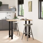 vidaXL Pieds de table de bar Noir 2 pièces 60 x (100-101) cm Acier