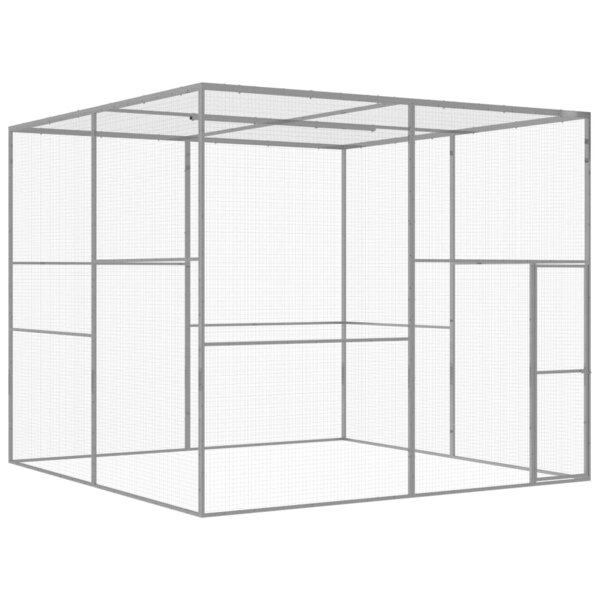 vidaXL Cage pour chat 3x3x2,5 m Acier galvanisé