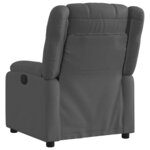 vidaXL Fauteuil inclinable électrique Gris foncé Tissu