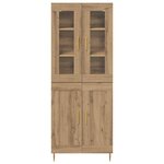 vidaXL Haut Armoire 2 Pièces Chêne artisanal Bois d'ingénierie