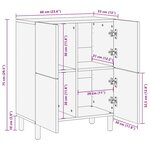 vidaXL Buffet marron 60x33x75 cm bois massif de manguier