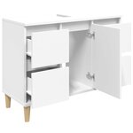 vidaXL Meuble d'évier blanc 80x33x60 cm bois d'ingénierie