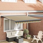 vidaXL Auvent Vert et jaune 350 x 250 x 165 cm Polyester et Aluminium