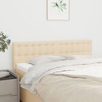 vidaXL Têtes de lit 2 Pièces Crème 72x5x78/88 cm Tissu