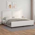 vidaXL Cadre de lit avec tête de lit Blanc 200x200 cm Similicuir