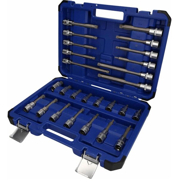 Brilliant tools jeu de douilles de tournevis 1/2" ribe 26 pièces acier