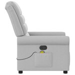vidaXL Fauteuil de massage inclinable gris nuage tissu