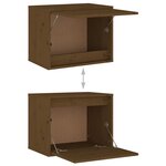 vidaXL Armoire murale Marron miel 45x30x35 cm Bois de pin massif