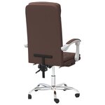 vidaXL Fauteuil inclinable de bureau Marron Similicuir