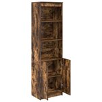 vidaXL Buffet haut chêne fumé 50x35x180 cm bois d'ingénierie