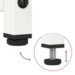 vidaXL Meuble TV blanc 68x39x60 5 cm acier laminé à froid