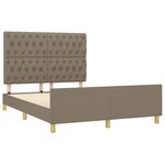 vidaXL Cadre de lit sans matelas taupe 140x200 cm tissu