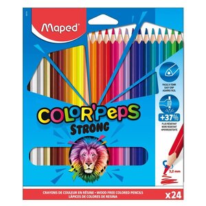 Crayon de couleur COLOR'PEPS STRONG  étui carton de 24 MAPED