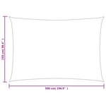 vidaXL Voile d'ombrage 160 g/m² rectangulaire vert clair 2 5x5 m PEHD
