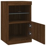 vidaXL Buffet avec lumières LED chêne marron 41x37x67 cm