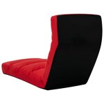 vidaXL Chaise pliable de sol Rouge Similicuir