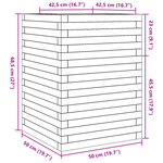 vidaXL Jardinière 50x50x68 5 cm bois de pin imprégné