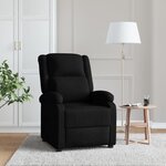 vidaXL Fauteuil inclinable Noir Tissu