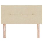vidaXL Tête de lit avec tête de lit Crème 90 cm tissu