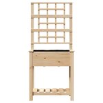 vidaXL Cache-pot de jardin Beige 71 x 38 x 152 cm Bois de sapin massif