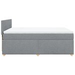 vidaXL Sommier à lattes de lit avec matelas Gris clair 140x190cm Tissu