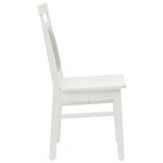 vidaXL Chaise de salle à manger 2 Pièces Blanc Bois de Caoutchouc Massif