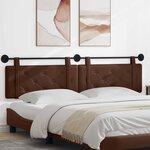 vidaXL Tête de lit suspendue Marron Simili cuir