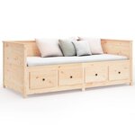 vidaXL Lit de jour sans matelas 75x190 cm bois de pin massif
