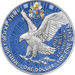 Pièce de monnaie en Argent 1 Dollar g 31.1 (1 oz) Millésime 2024 Jubilee 2025 HOLY DOOR OPENING